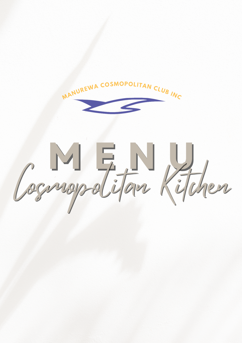 Restaurant menu