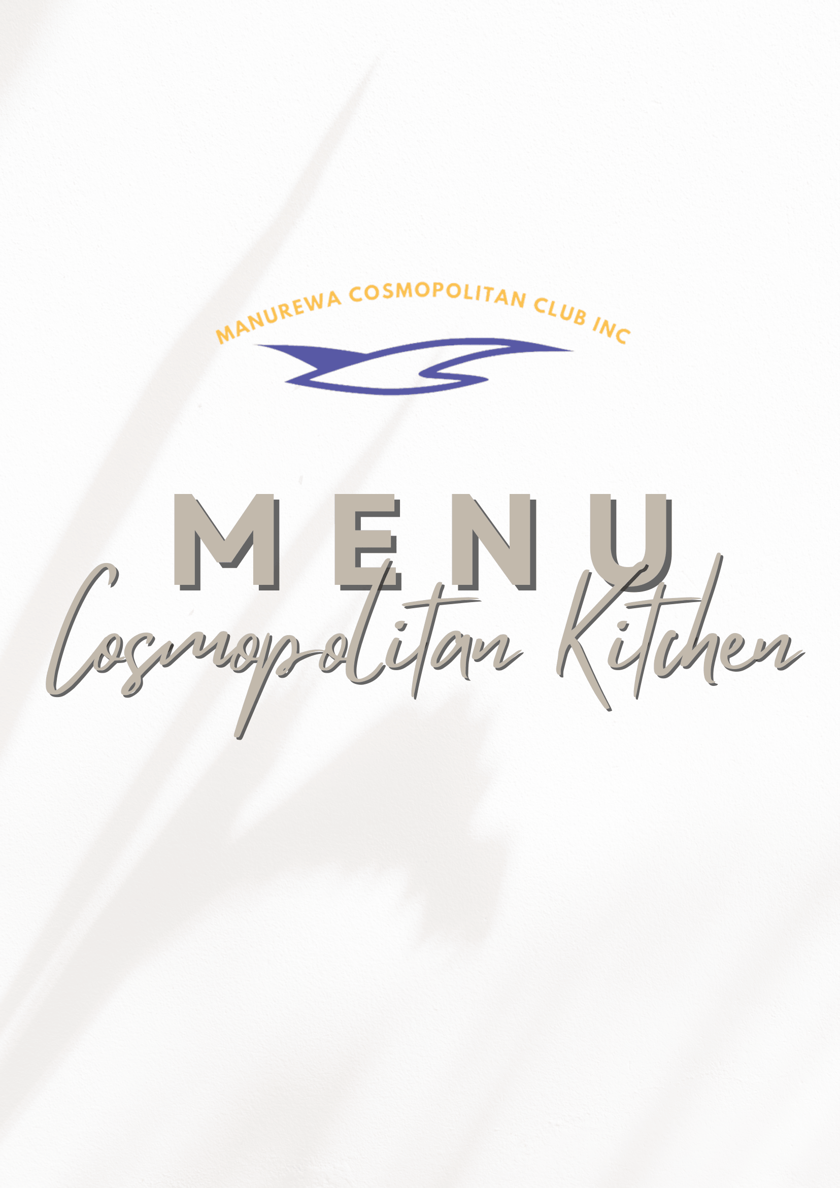 Restaurant menu