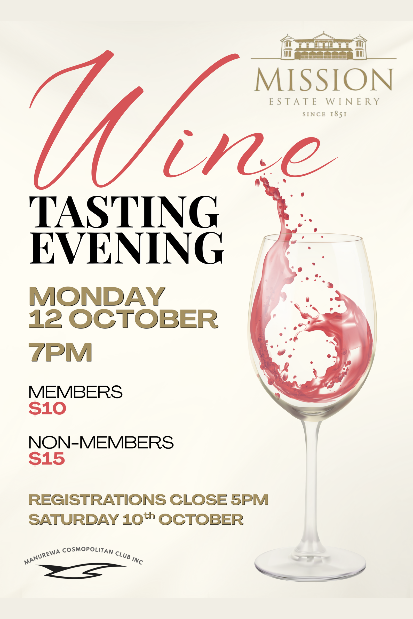 Mission Estate Wine Tasting Evening